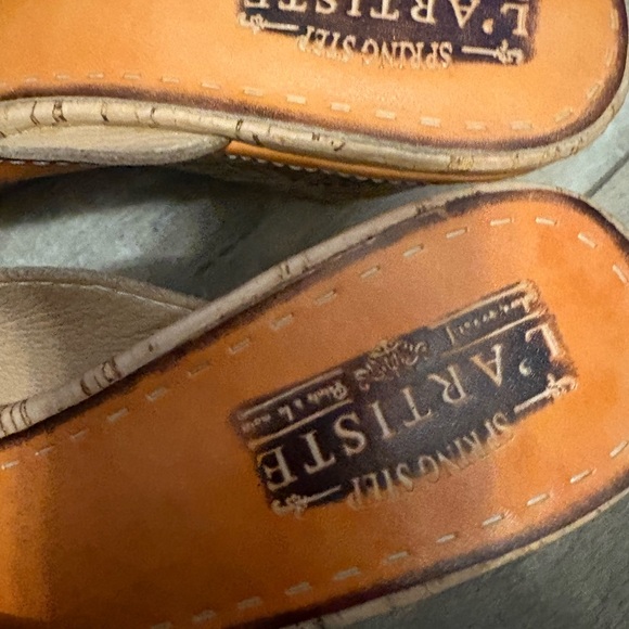 NWOB! L'ARTISTE by Spring Step BLOOM wedge sandal, MANGO MULTI, 41 (9.5/10) - Picture 5 of 8